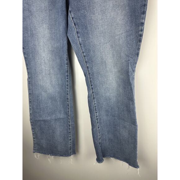 Judy Blue Bootcut Jeans Mid Rise Raw Hem Frayed Blue Women's Stretch 18W JB88604 - Picture 6 of 8